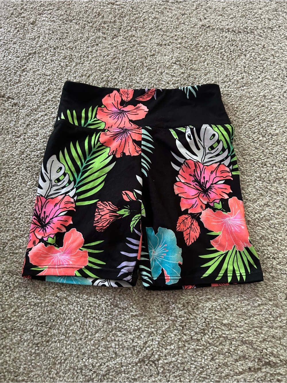 Justice Size 8 Black Floral Sleep Shorts NWT